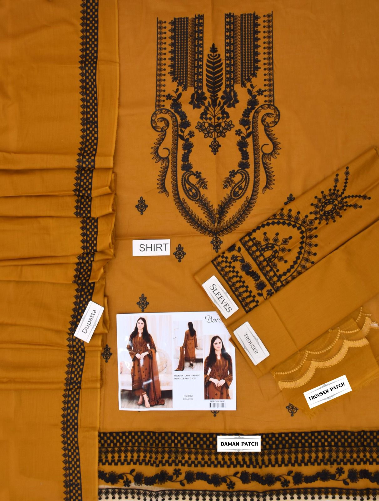 Bareeze Lawn Embroidered 3Piece D-02