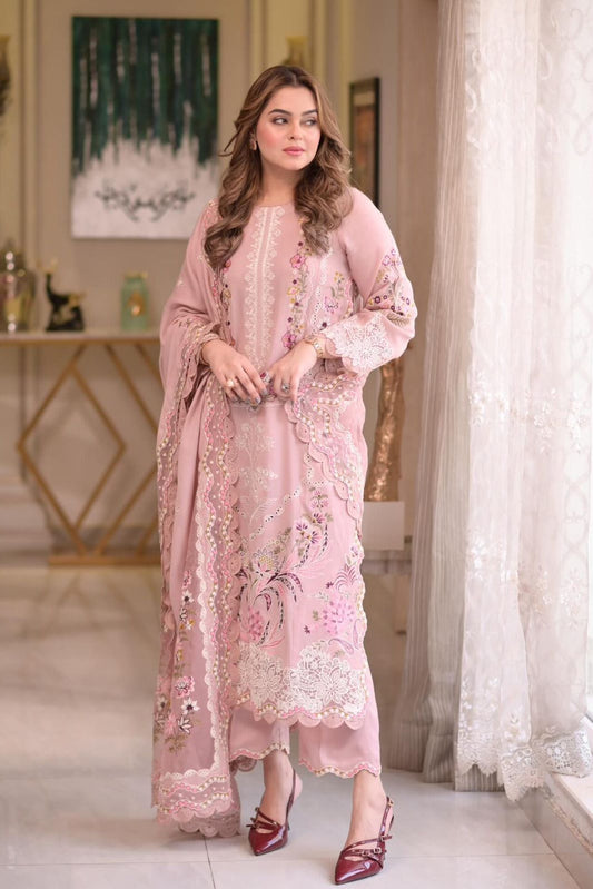 Aneela's Lawn Embroidered 3Piece D-6002