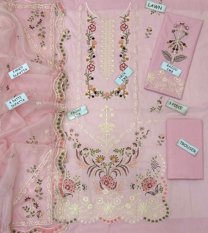 Aneela's Lawn Embroidered 3Piece D-6002