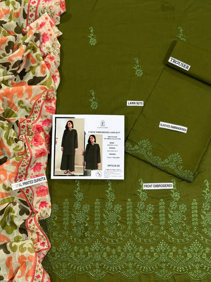 Sapphire Lawn EMB Chicken Kari 3Piece D-004