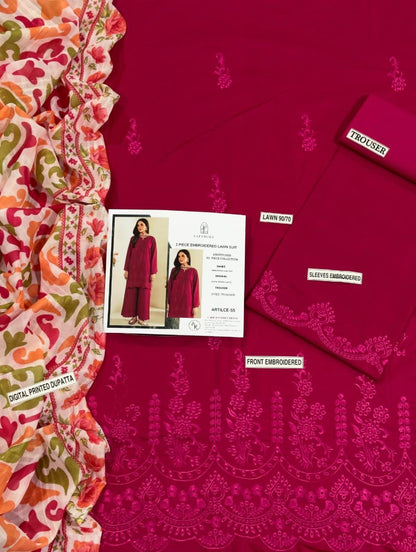 Sapphire Lawn EMB Chicken Kari 3Piece D-003