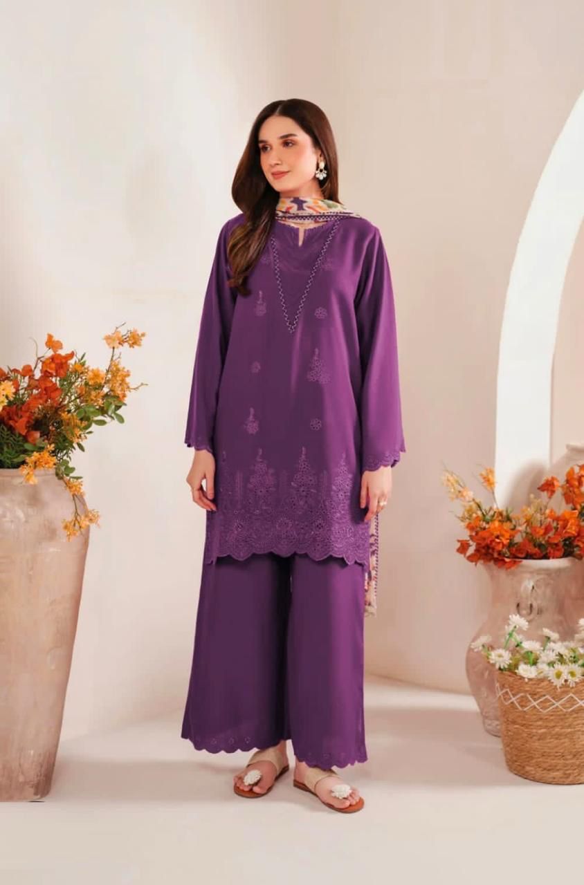 Sapphire Lawn EMB Chicken Kari 3Piece D-001