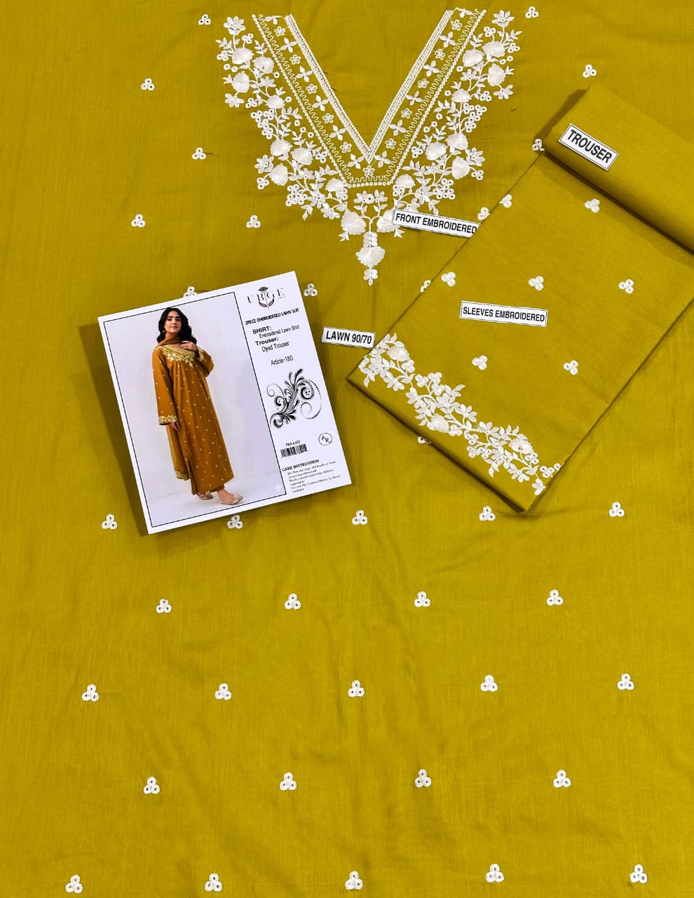 ASLING Lawn Embroidered 2Piece D-003