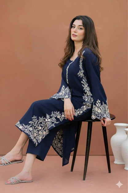 ASLING Lawn Embroidered 2Piece D-004