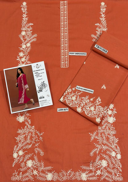 ASLING Lawn Embroidered 2Piece D-007