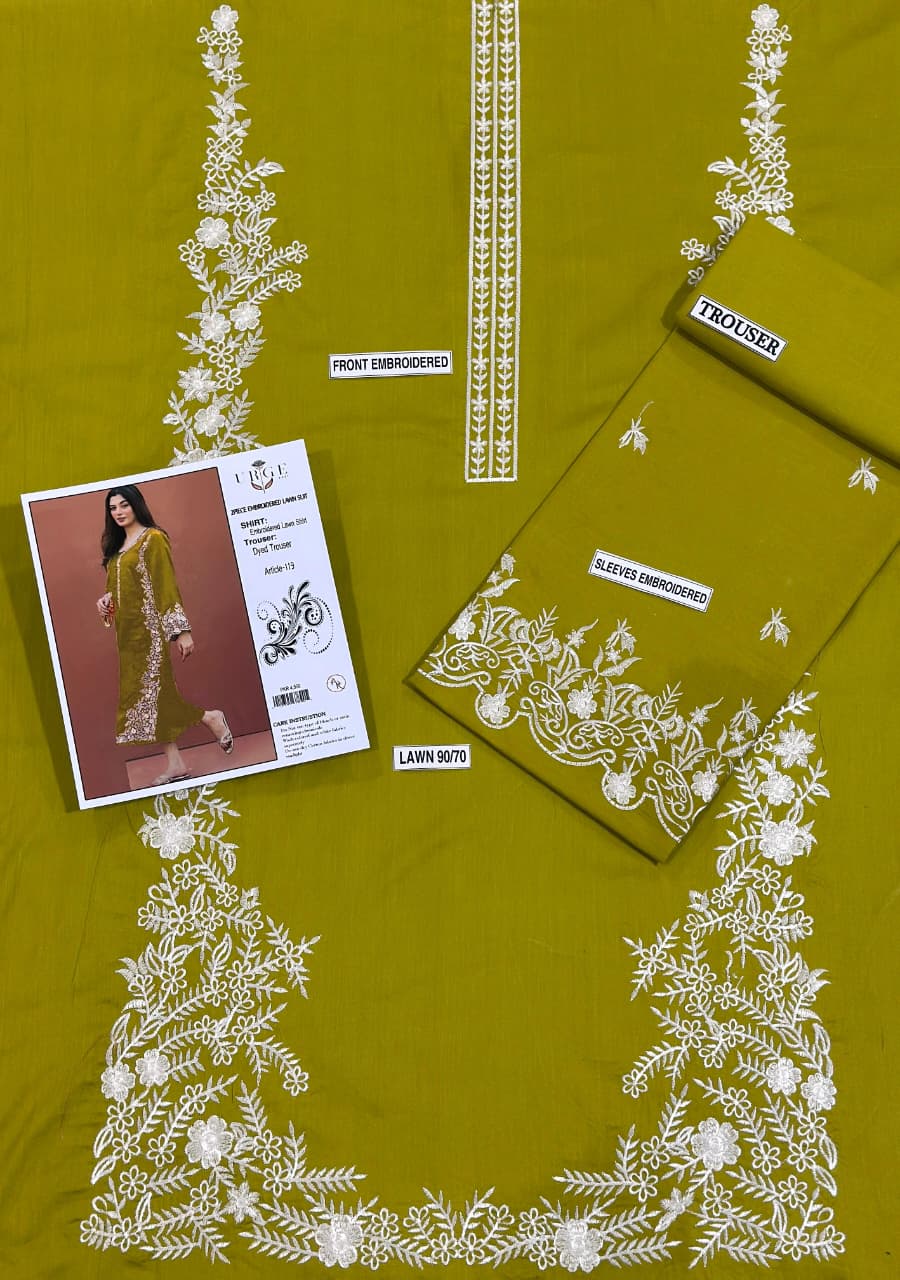 ASLING Lawn Embroidered 2Piece D-008