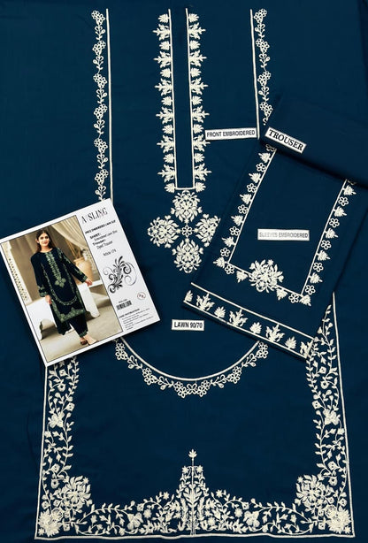 ASLING Lawn Embroidered 2Piece D-011