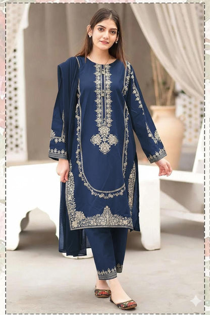 ASLING Lawn Embroidered 2Piece D-011