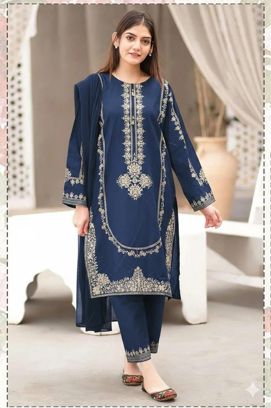 ASLING Lawn Embroidered 2Piece D-011
