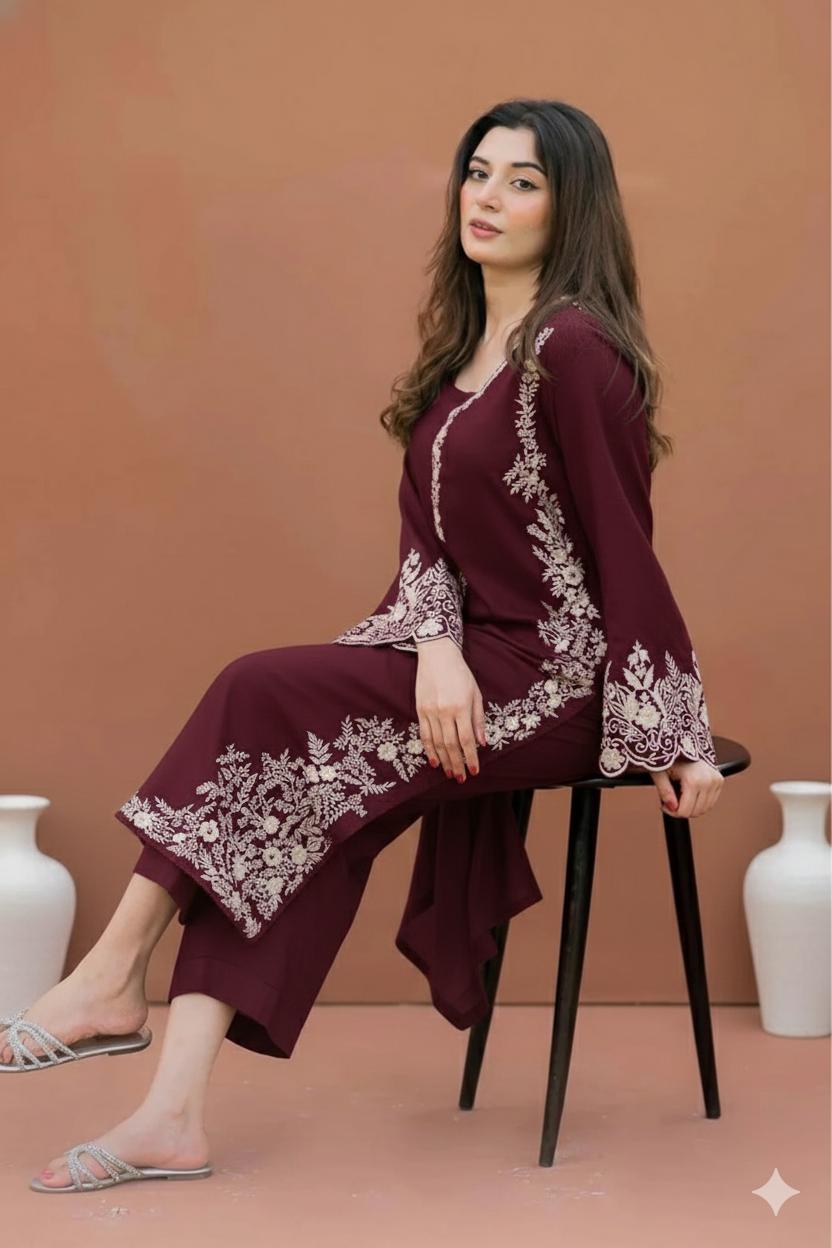 ASLING Lawn Embroidered 2Piece D-013