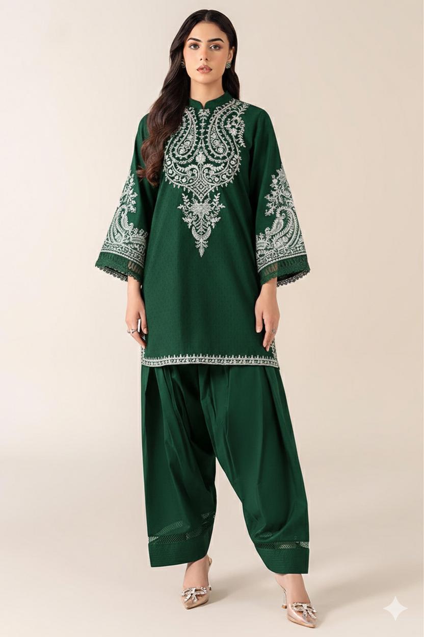 ASLING Lawn Embroidered 2Piece D-015
