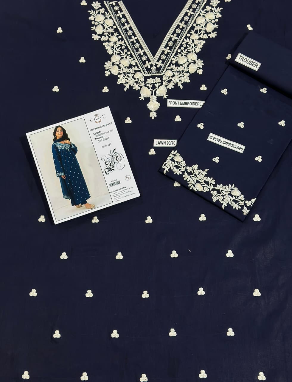 ASLING Lawn Embroidered 2Piece D-016