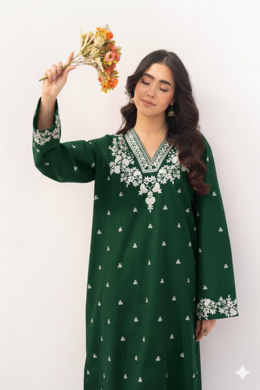 ASLING Lawn Embroidered 2Piece D-017