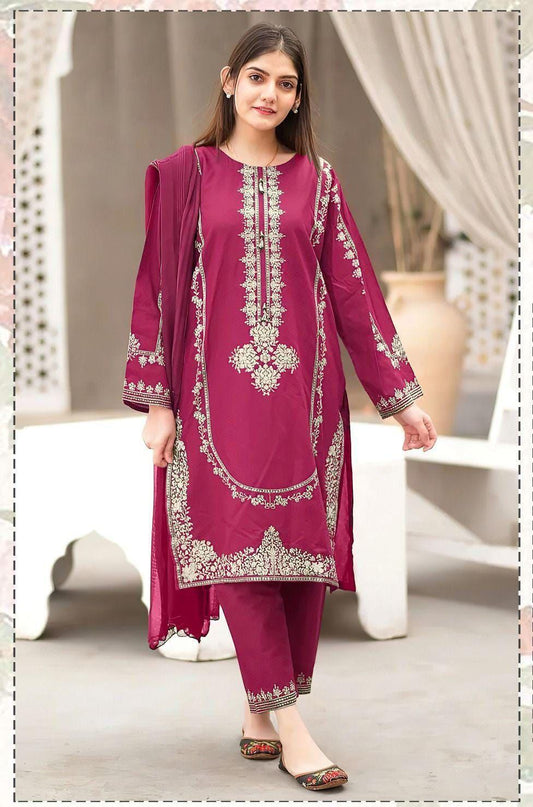 ASLING Lawn Embroidered 2Piece D-018