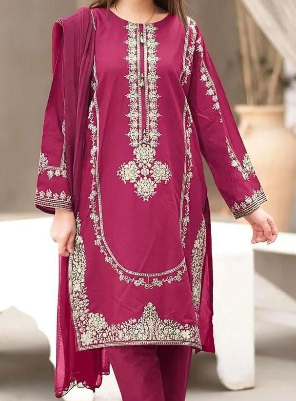 ASLING Lawn Embroidered 2Piece D-018