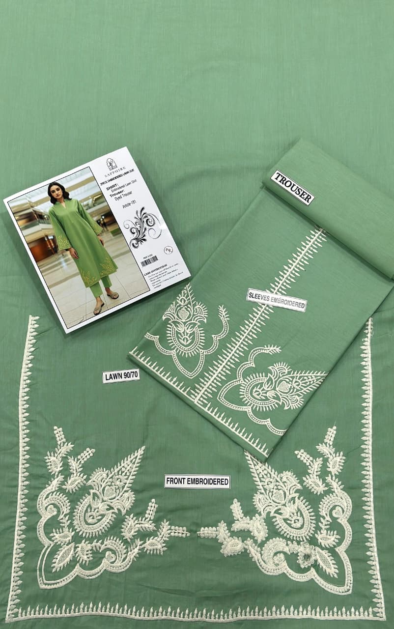 ASLING Lawn Embroidered 2Piece D-020
