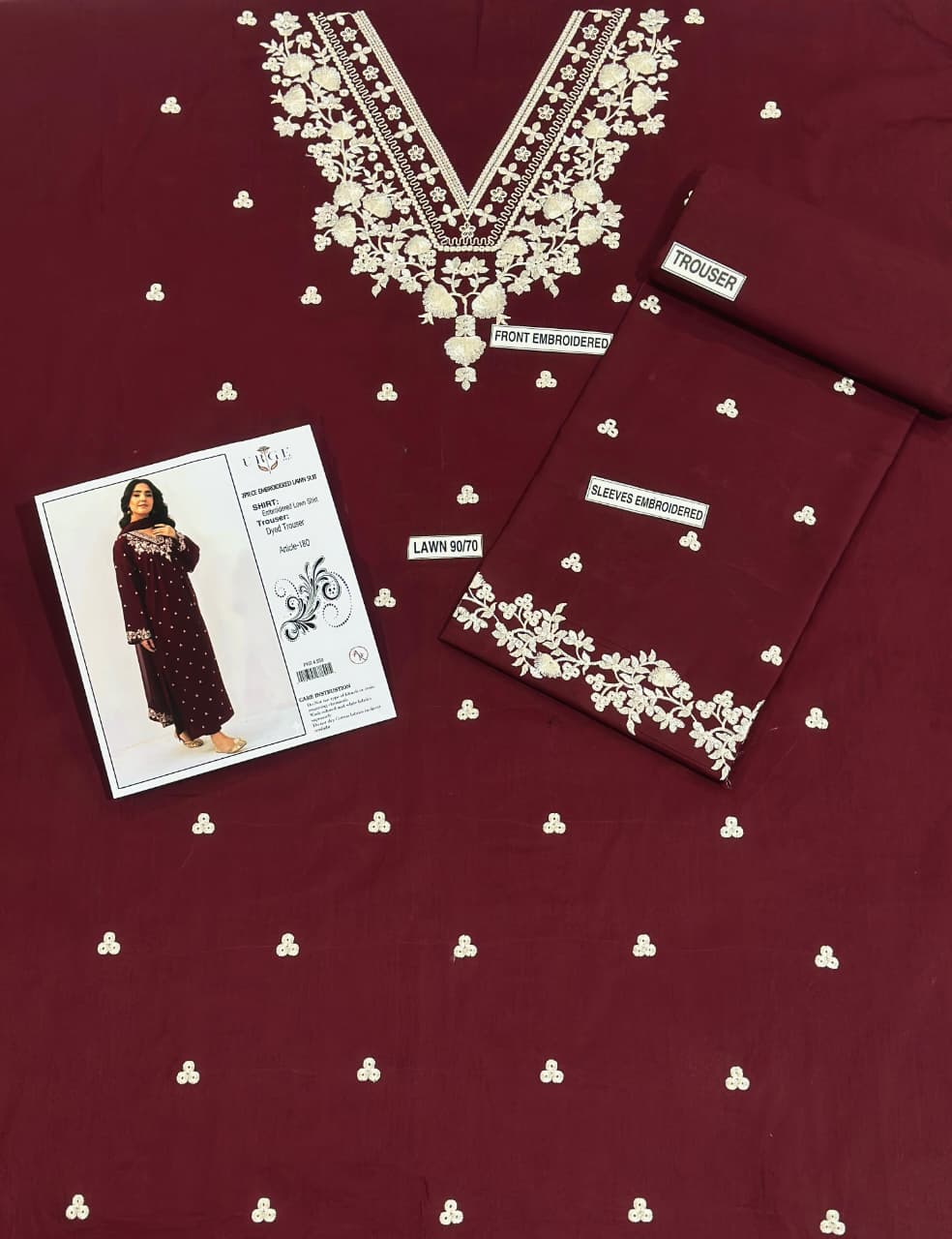 ASLING Lawn Embroidered 2Piece D-021