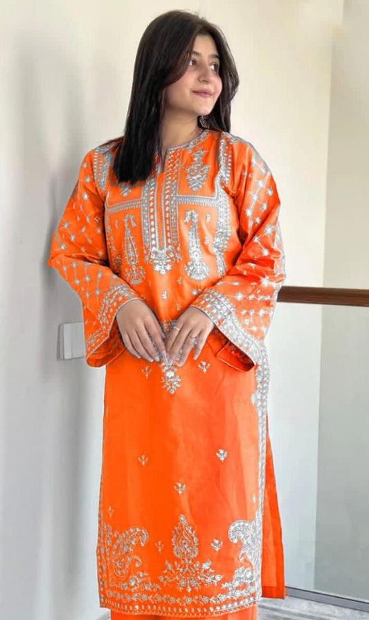 ASLING Lawn Embroidered 2Piece D-023