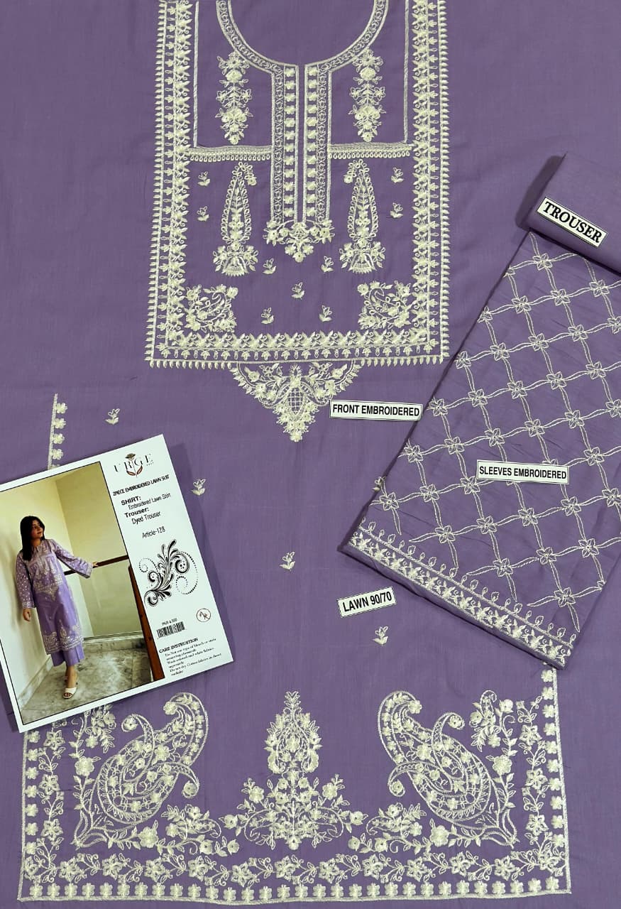 ASLING Lawn Embroidered 2Piece D-026