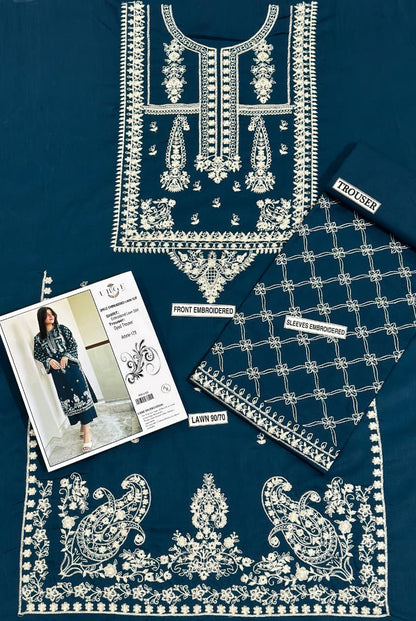 ASLING Lawn Embroidered 2Piece D-031