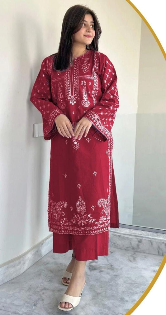 ASLING Lawn Embroidered 2Piece D-032