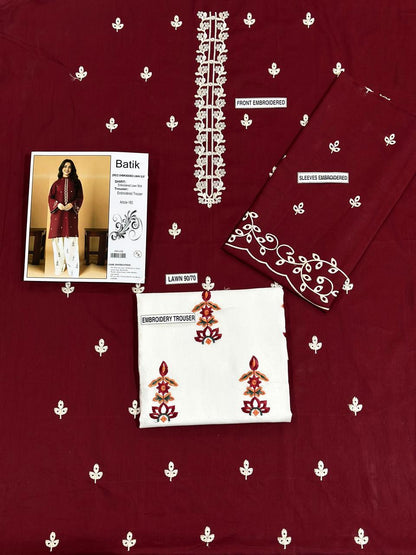 BATIK Lawn Embroidered 2Piece D-001