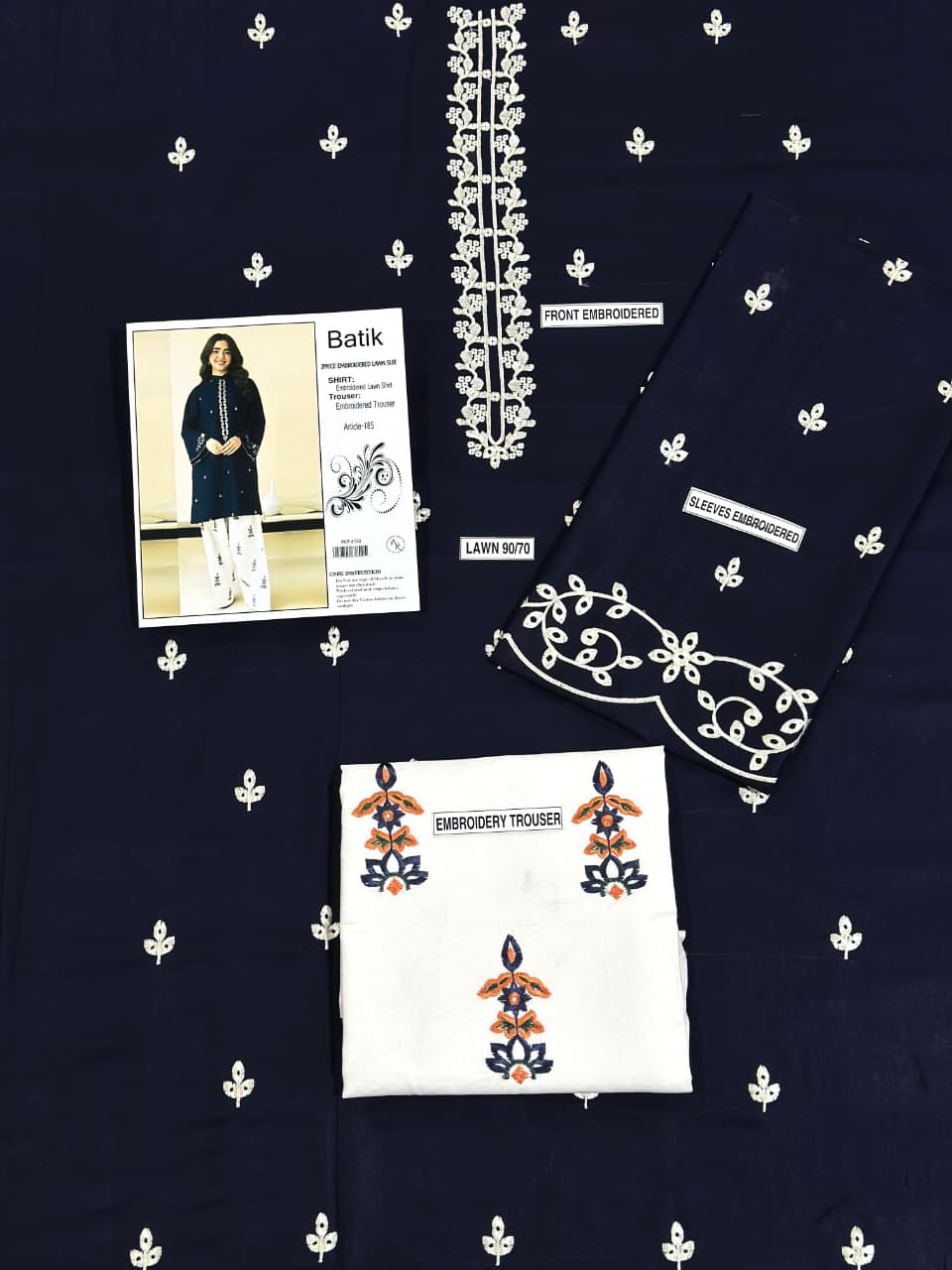 BATIK Lawn Embroidered 2Piece D-003