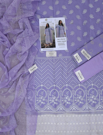 Zainab Chottani Lawn Embroidered 3Piece D-001