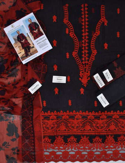 Zainab Chottani Lawn Embroidered 3Piece D-002
