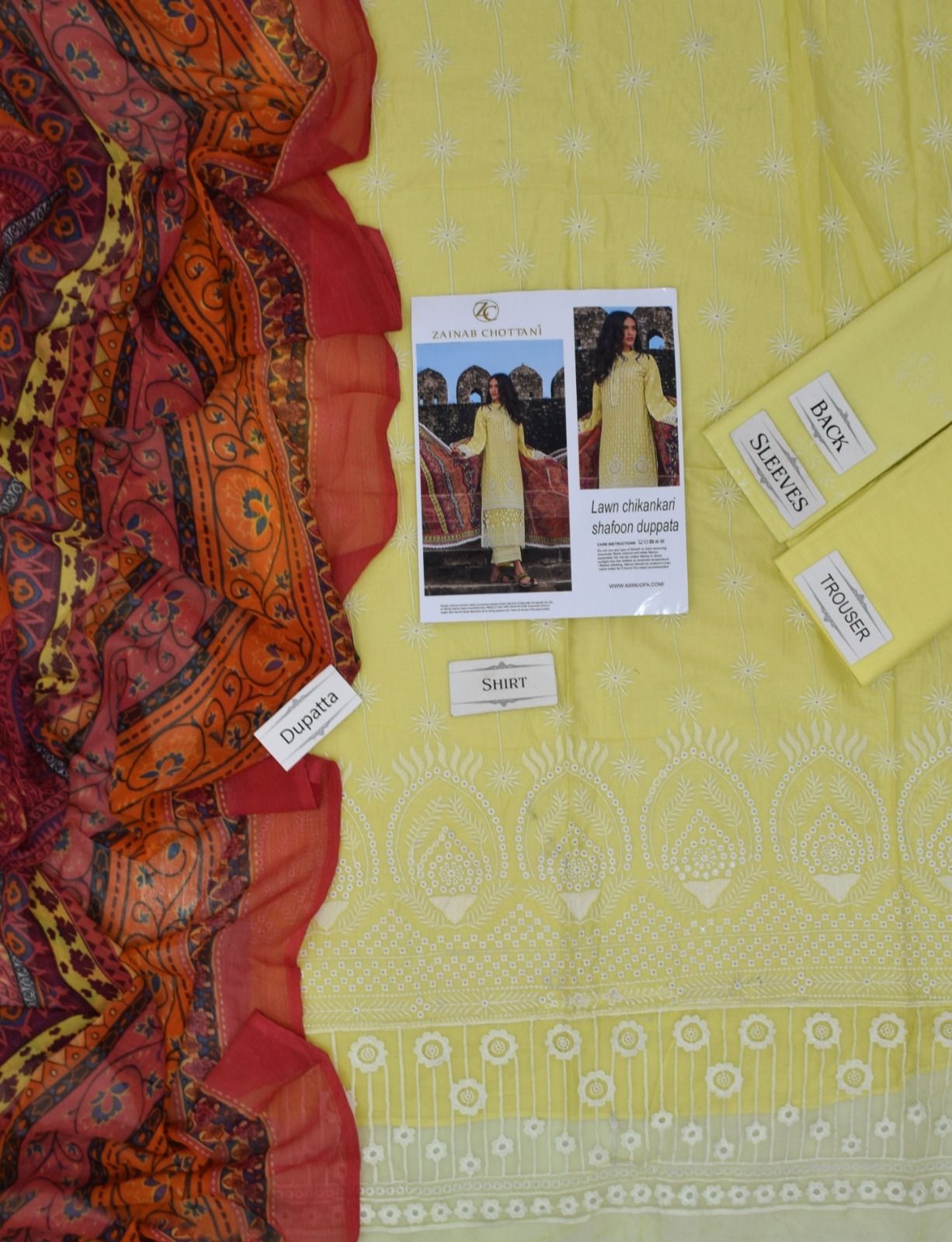 Zainab Chottani Lawn Embroidered 3Piece D-003